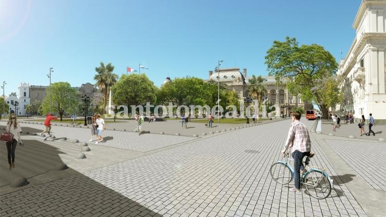 Así quedará la plaza 25 de Mayo según el proyecto de puesta en valor.