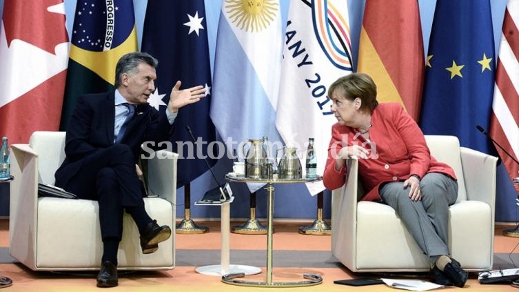 Macri junto a Merkel en la cumbre del G-20. (Foto: Télam)