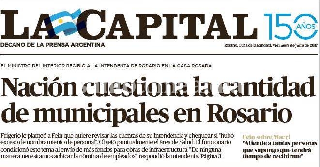 Recorte del diario La Capital de Rosario