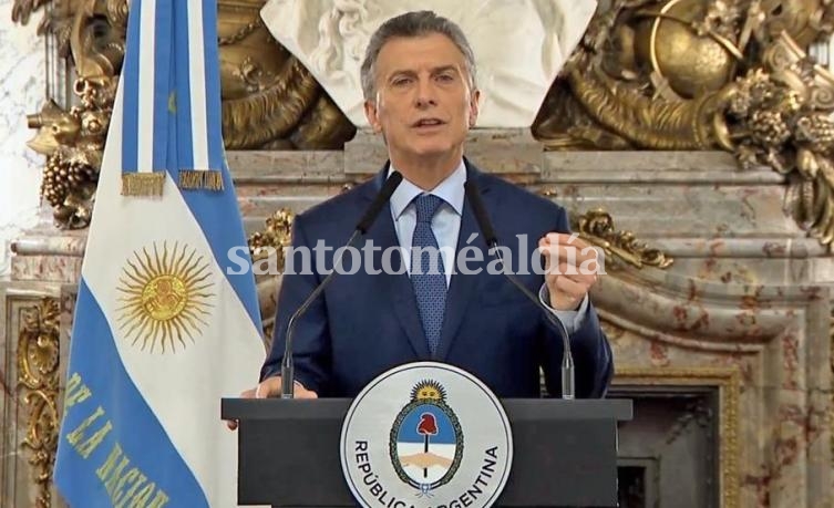 Macri habló este lunes desde la Casa Rosada. (Foto: La Nación)