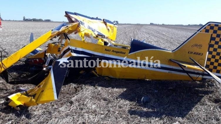 El piloto Juan Marcos Angelini falleció al estrellarse su avioneta.
