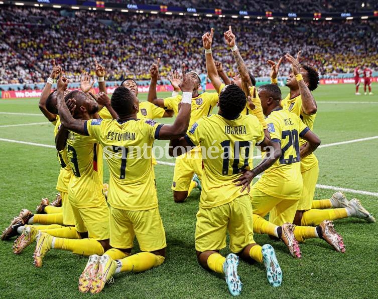 Ecuador celebró en el partido inaugural de Qatar 2022. (Foto: Federación Ecuatoriana de Fútbol)