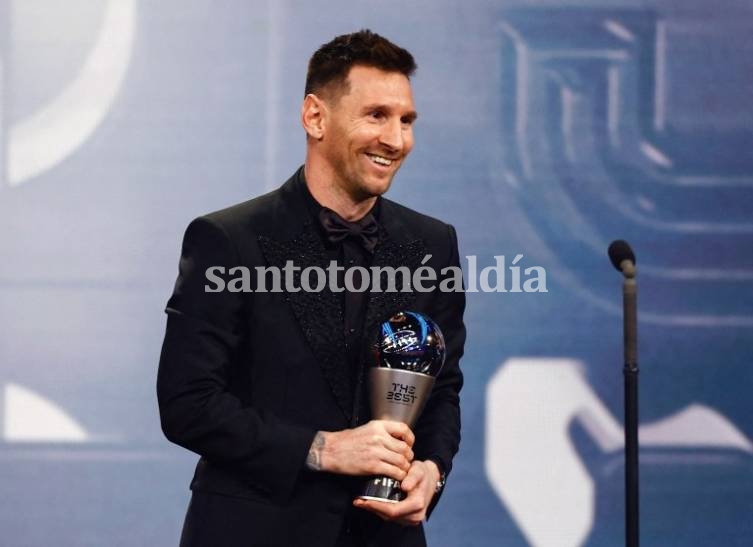 Messi y el galardón. El argentino fue premiado como 