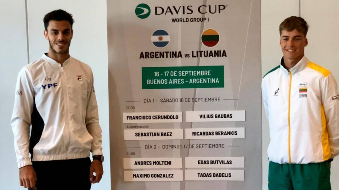  Copa Davis: Francisco Cerúndolo abrirá la serie ante Lituania