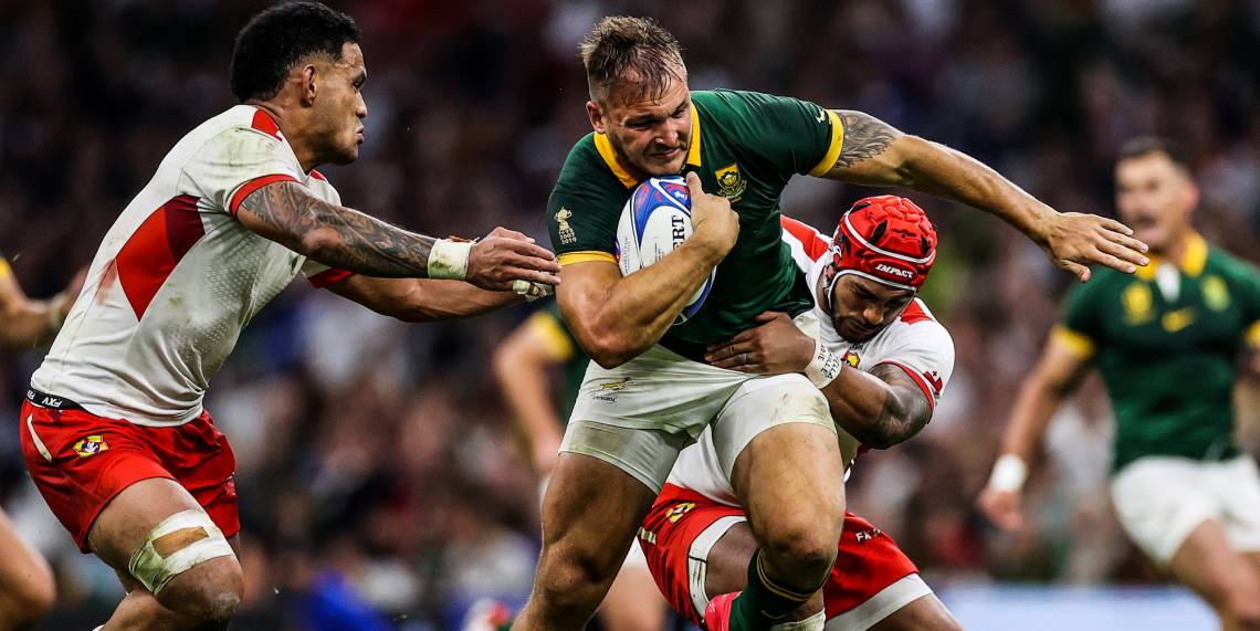 Mundial de Rugby: Sudáfrica le ganó a Tonga y clasificó a cuartos de final