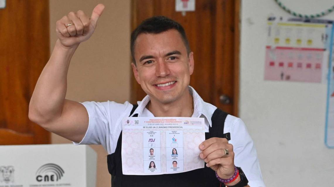 Ganó Noboa la segunda vuelta y es el presidente electo de Ecuador