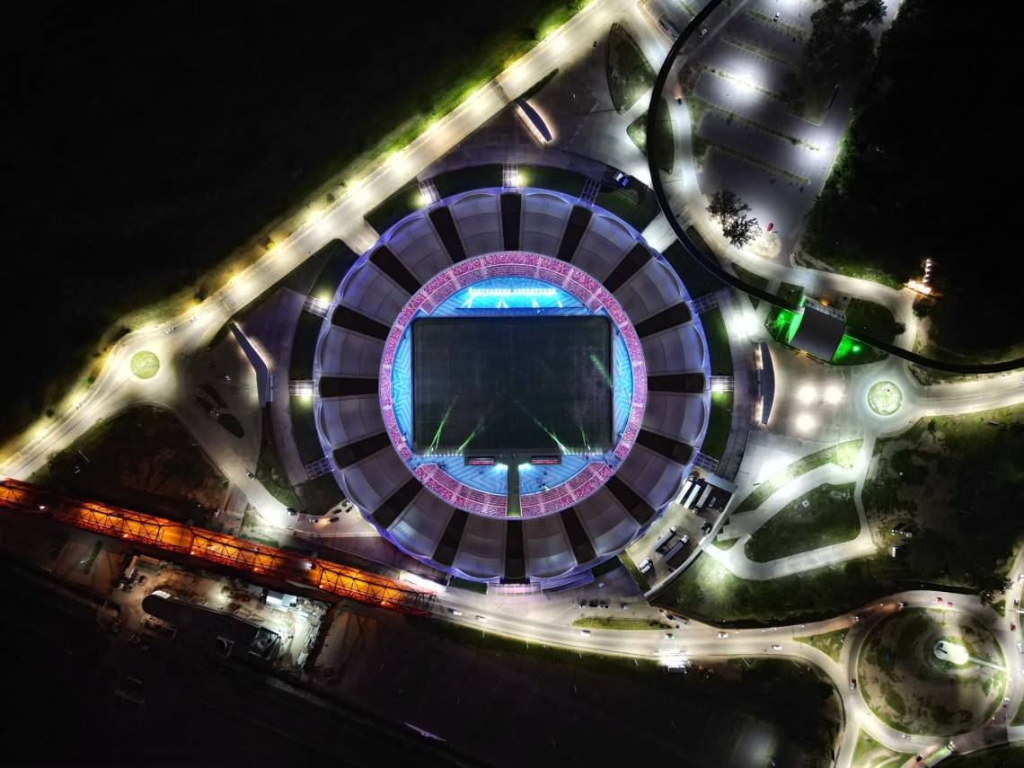 Vista aérea del estadio 