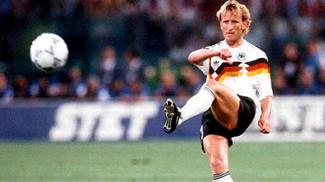 El alemán Andreas Brehme en el Mundial de 1990.