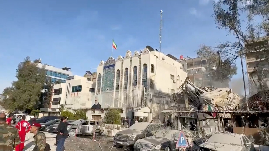 El edificio de la Embajada iraní en Damasco. (Foto: RT)