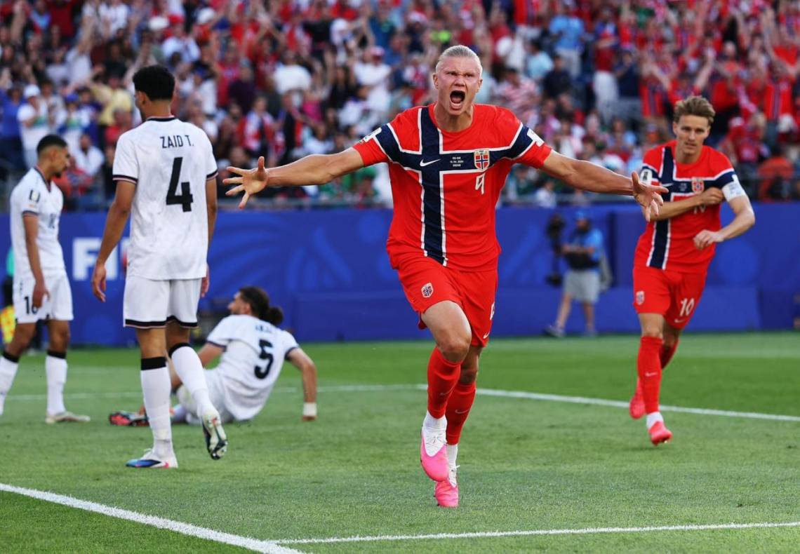 Noruega arrancó con todo: venció 4 a 1 a Irak con dos goles de Haaland