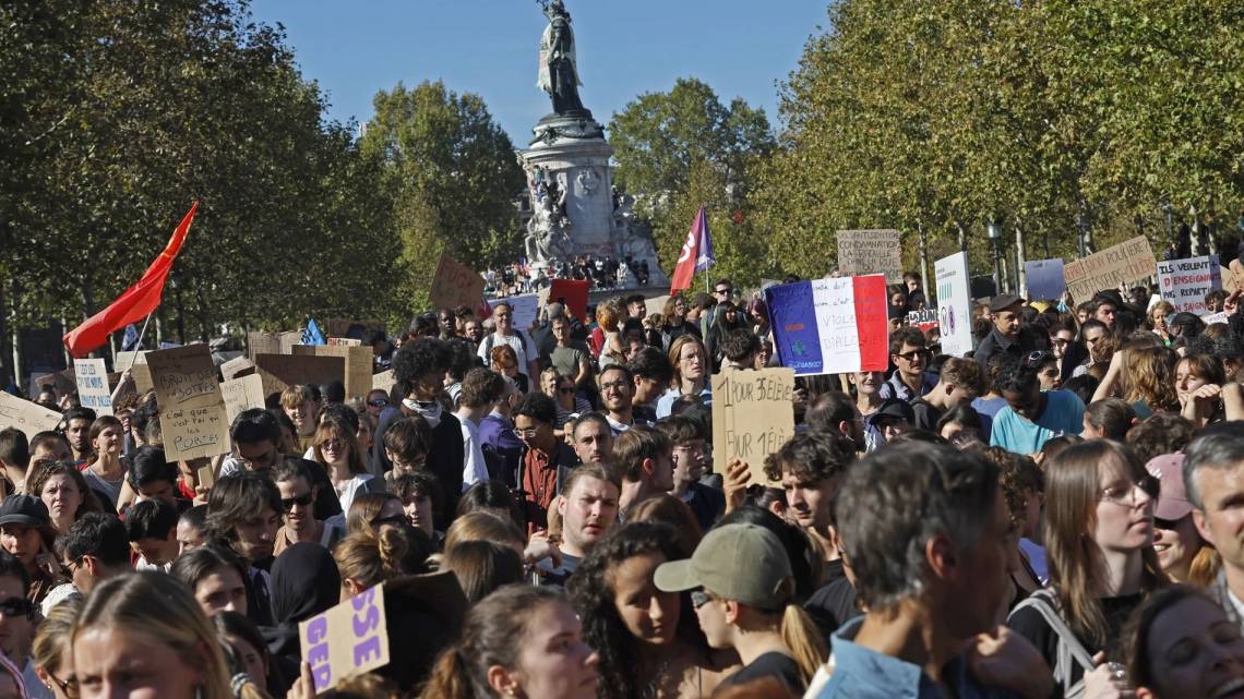 Protestas estudiantiles en Francia: 450.000 personas se movilizaron contra el deterioro de la educación