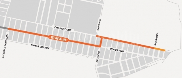 Infografía de la primera etapa de la obra. (Foto: Municipalidad de Santo Tomé)