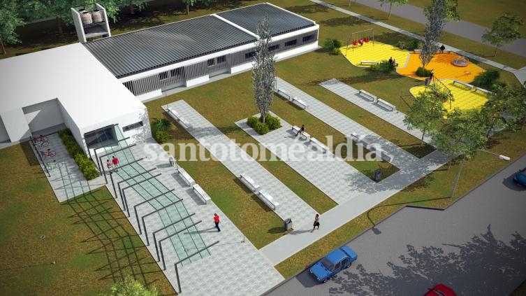 Otra vista del proyecto para el nuevo Hospital SAMCO. (Imagen: Municipalidad de Santo Tomé)