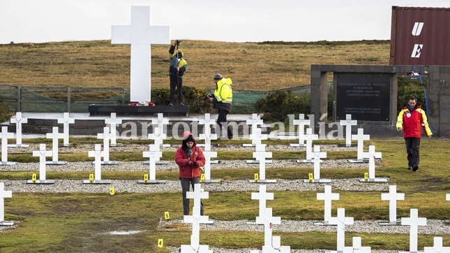 Foto del cementerio de Darwin, en las Islas Malvinas. (Cruz Roja)