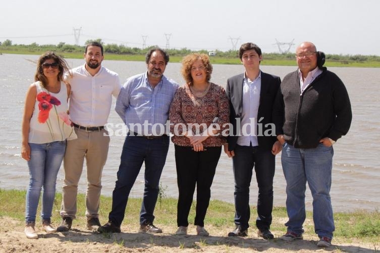 Integrantes de la lista que encabeza Solano junto a dirigentes locales y provinciales recorrieron la Laguna Bedetti.