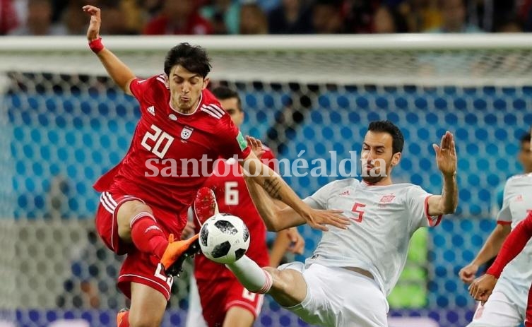 España le ganó a Irán 1-0.