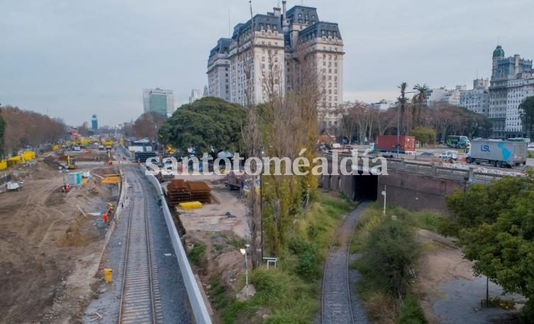 Puerto Madero. Ingreso al túnel que lleva hasta Once y pasa por debajo de la Casa Rosada y el Congreso. (Foto: Clarín)