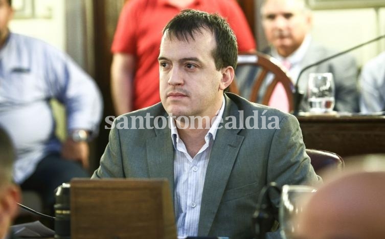 El diputado Joaquín Blanco durante el tratamiento del proyecto de Presupuesto. (Foto: Prensa diputado Blanco)