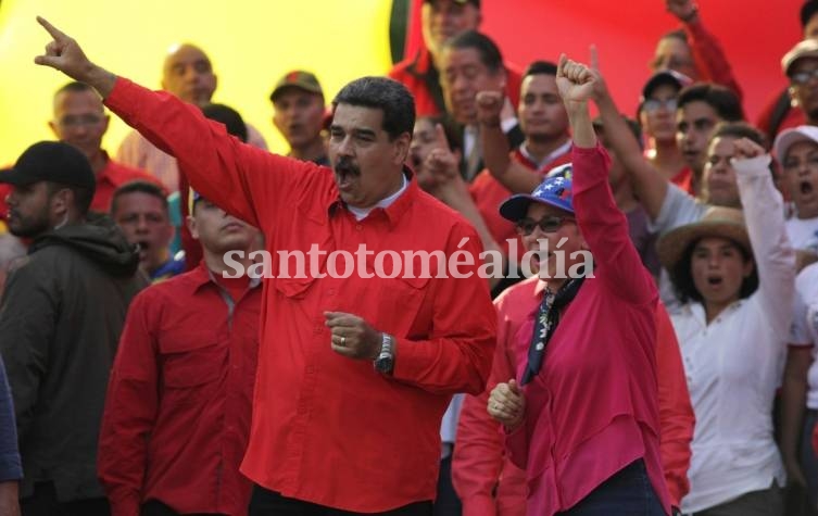 Nicolás Maduro reapareció durante un acto en Miraflores. (Foto AP)