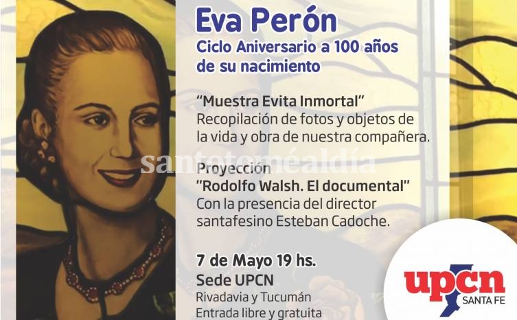 UPCN inicia un ciclo homenaje por los 100 años del nacimiento de Eva Perón