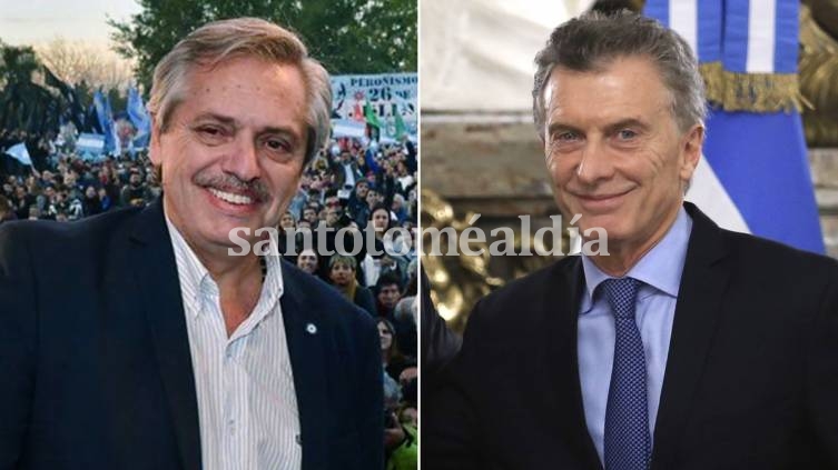 Alberto Fernández y Mauricio Macri, los dos principales candidatos a la presidencia.