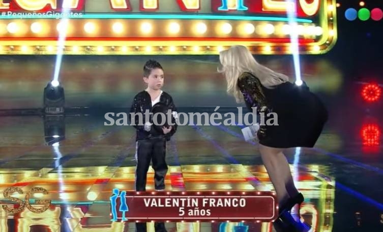 Valentín Franco participó del primer programa de Susana Giménez. (Foto: captura de TV)
