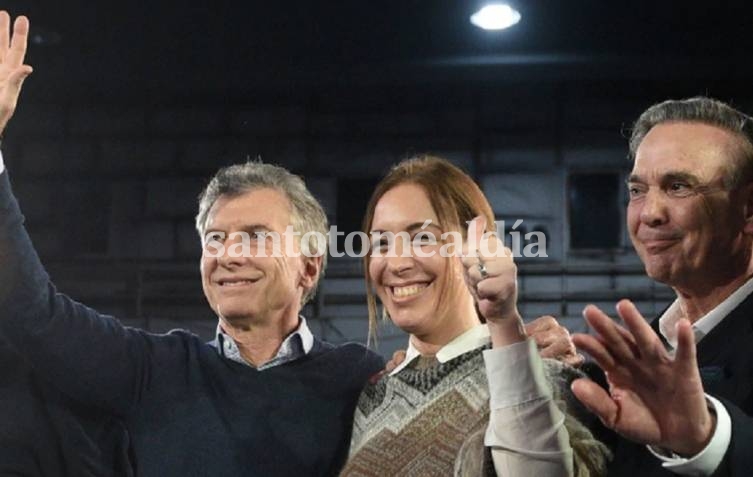 Macri, Vidal y Pichetto en un acto de campaña. (Foto: Infobae)