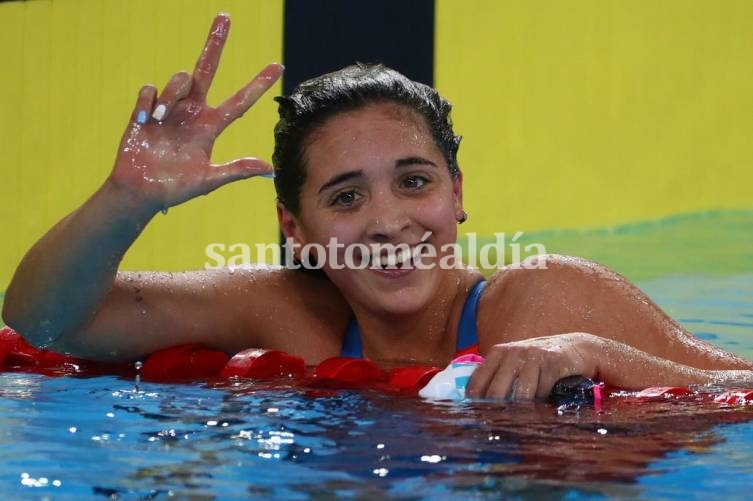Delfina Pignatiello y su tercer oro: una final inolvidable. (Foto: Reuters)