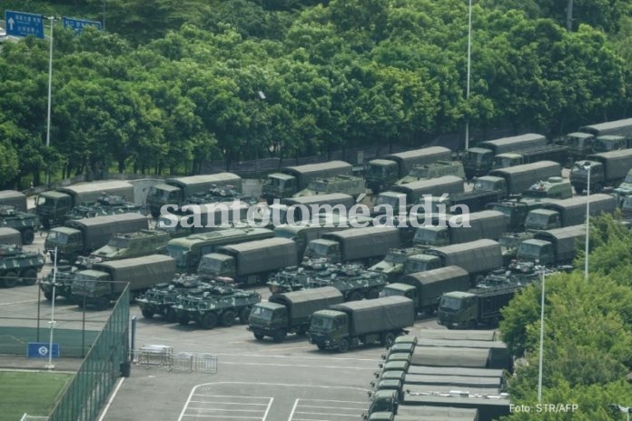 China concentraba este jueves fuerzas en Shenzhen, ciudad fronteriza con Hong Kong. (Foto: AFP)
