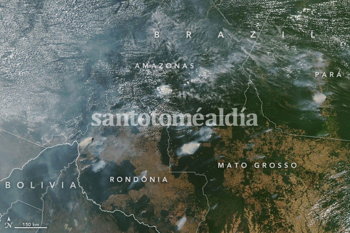 El humo se va poco a poco extendiendo por Brasil.
