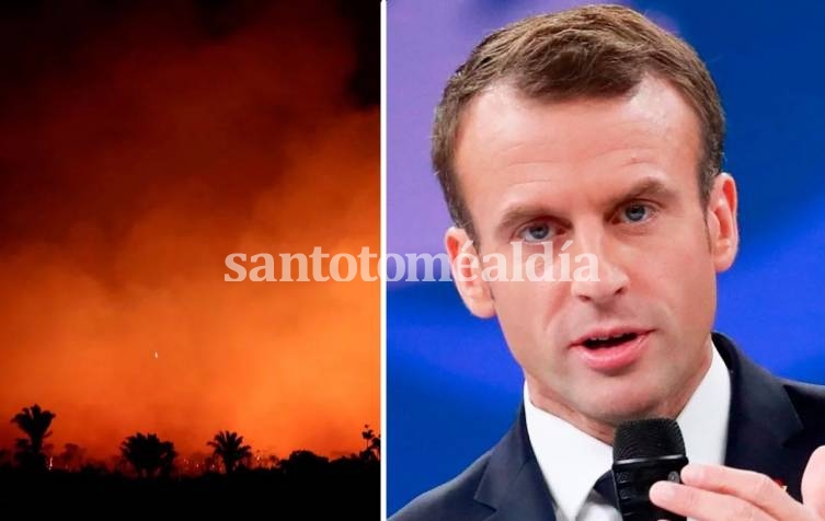 Por los incendios en el Amazonas, Macron pidió tratar medidas de emergencia en el G7