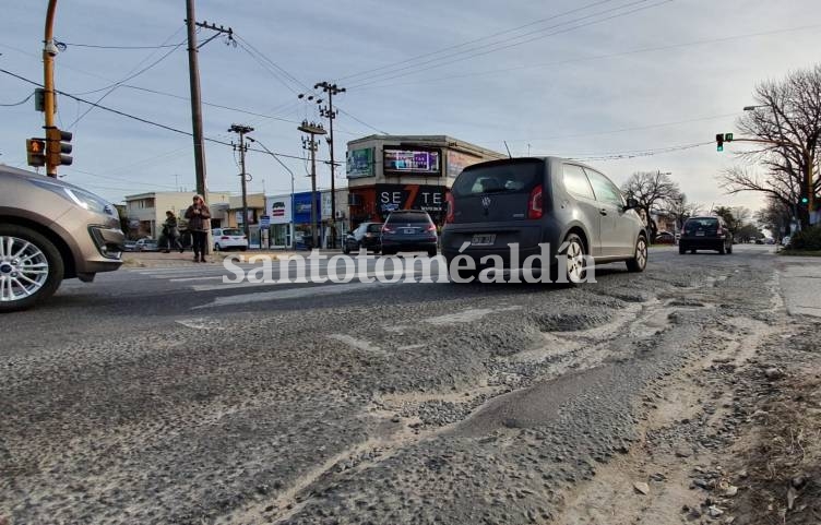 Las obras de mejoramiento de la Ruta 11 llegan el lunes a Avenida 7 de Marzo. (Foto: santotomealdia)