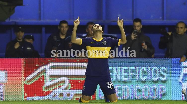 Bebelo Reynoso marcó el 1-0 para Boca. (Foto: Fotobaires / TN)