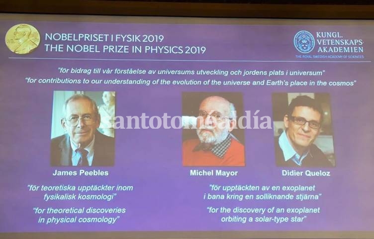Los tres ganadores del premio Nobel de Física. (Foto: AFP)