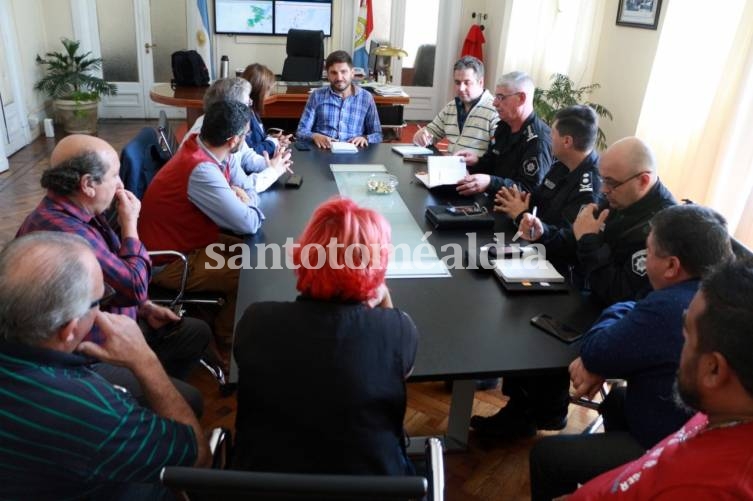 La reunión se llevó a cabo en el despacho del Ministro de Seguridad. (Foto: Prensa Ministerio de Seguridad)
