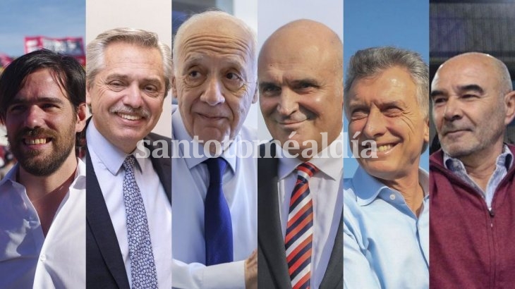 Candidatos 2019. Del Caño, Fernández, Lavagna, Espert, Macri y Gómez Centurión. (Foto: Ámbito)