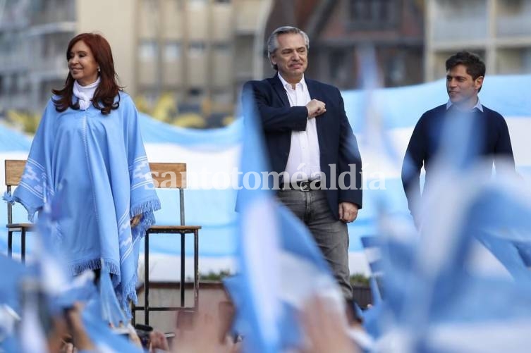 Cristina Kirchner, Alberto Fernández y Axel Kicillof. (Foto: Frente de Todos)