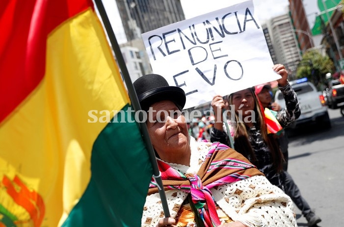 Protestas en contra del presidente de Bolivia, Evo Morales, en La Paz. (Foto: Reuters)