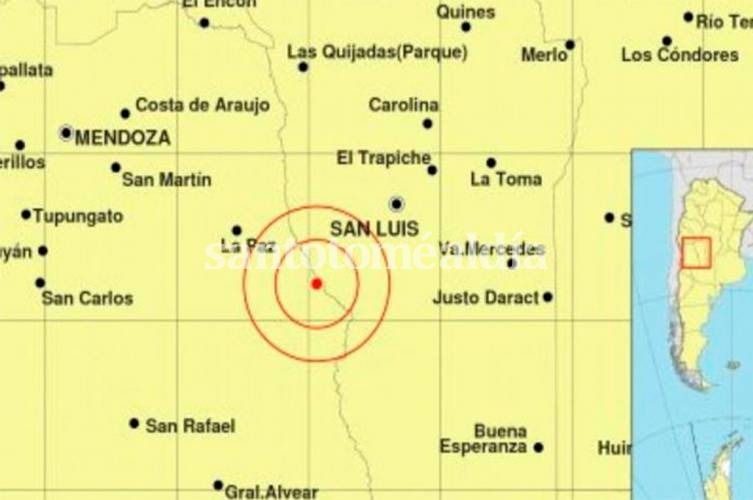 Un fuerte sismo se sintió a las 20.10 en la provincia de Mendoza.