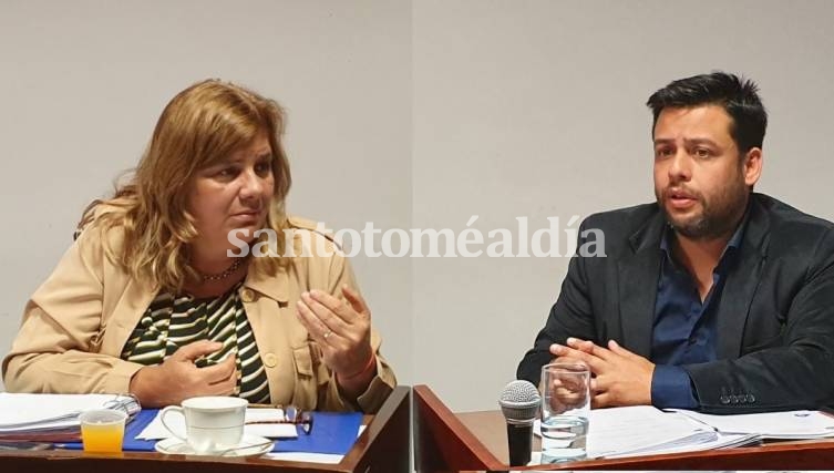 Rosana Zamora y Rodrigo Alvizo, concejales del PJ. (Foto: Santotomealdia)