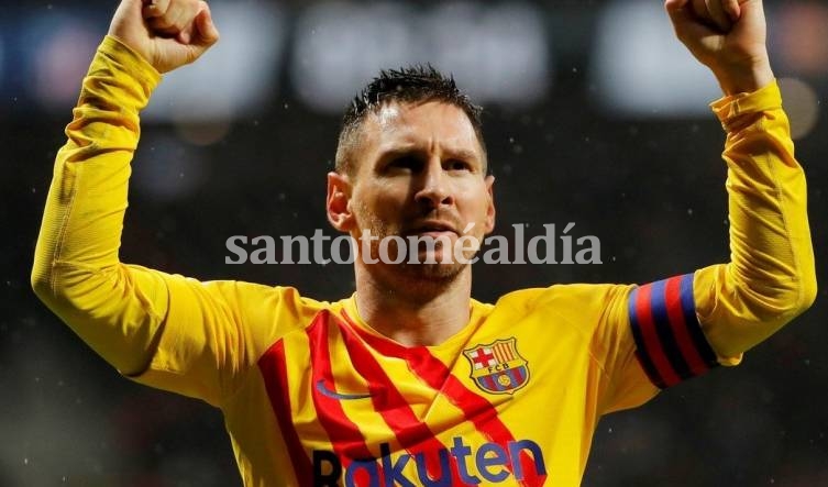 Lionel Messi celebra su gol, este domingo, ante el Atlético Madrid. (Foto: Reuters) 