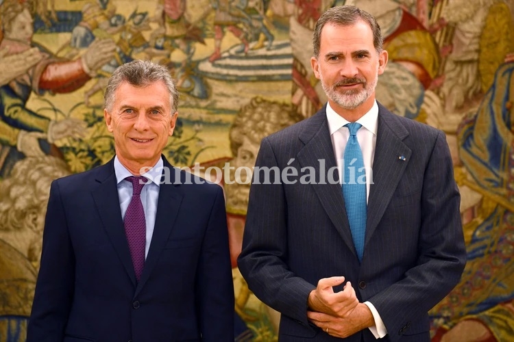Mauricio Macri fue recibido por el Rey Felipe VI de España