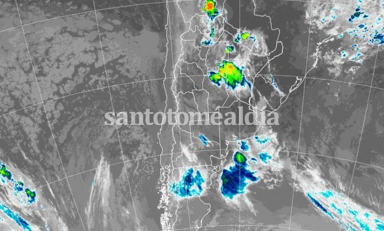 Imagen satelital del fenómeno meteorológico (Foto: SMN)