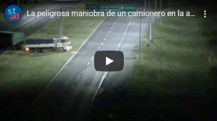 VIDEO: La peligrosa maniobra de un camionero en la autopista Santa Fe - Rosario