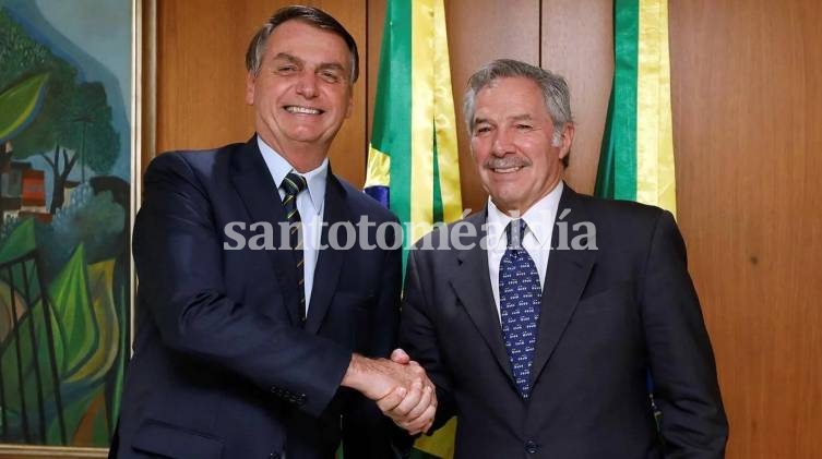 El canciller argentino, Felipe Solá, se reunió con Jair Bolsonaro. (Foto: AP)