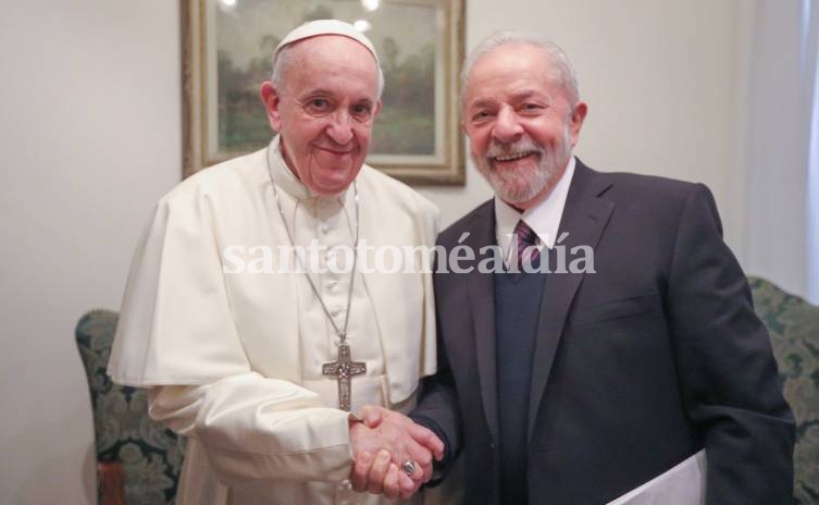 El papa Francisco recibió a Lula en el Vaticano.  (Foto: Ricardo Stuckert)