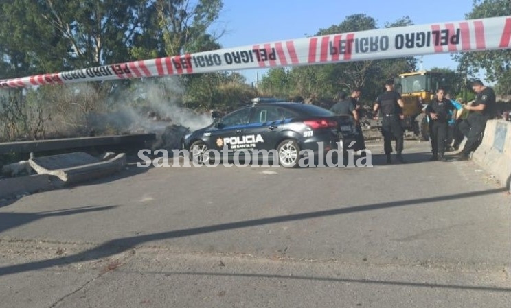 La Policía trabajaba en la zona de Olivé y De Ángelis. (Foto: Radio 2)