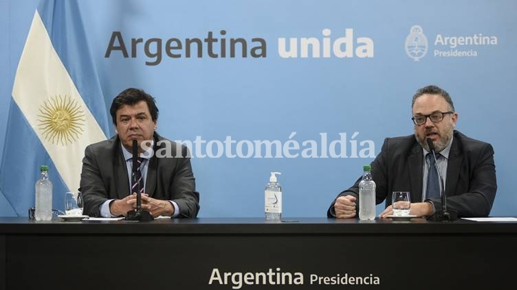 El ministro de Desarrollo Productivo, Matias Kulfas y el de Trabajo, Claudio Moroni.