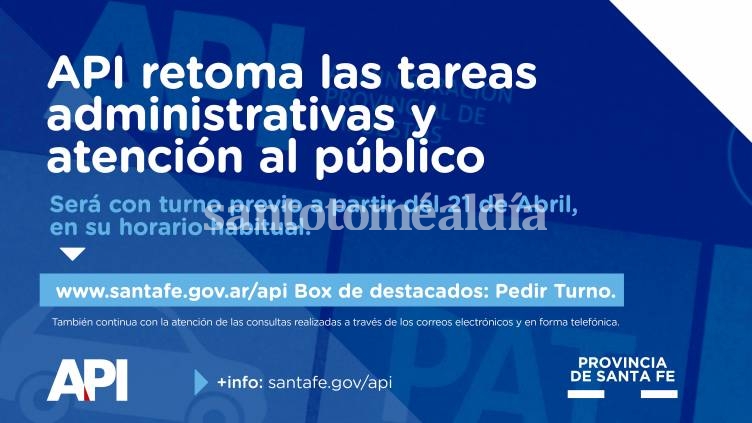 API retomó la atención al público con turnos previos