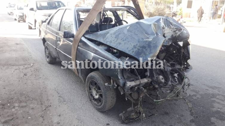 Un accidente automovilístico dejó sin agua a Adelina Oeste